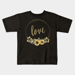 Sunflower Love Kids T-Shirt